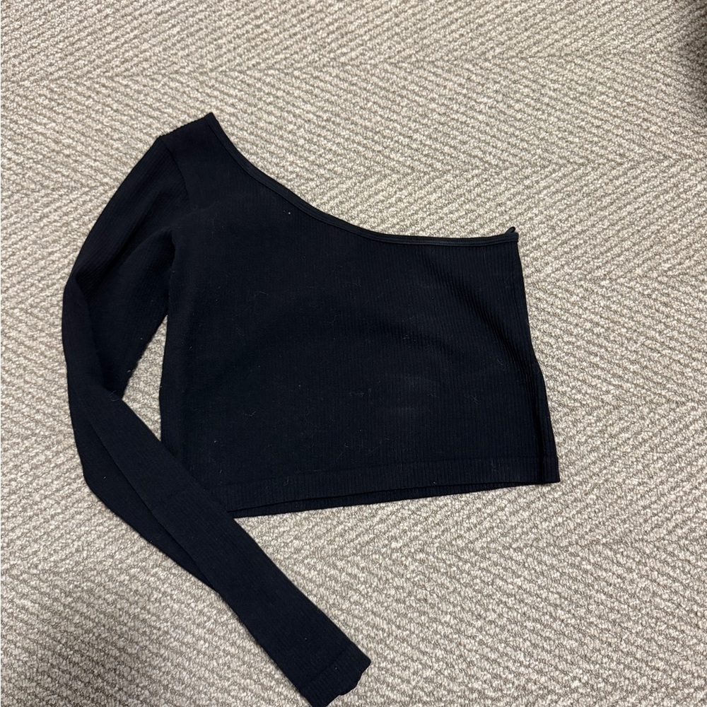 Zara One Shoulder Ribbed Top - Picture 3 of 4